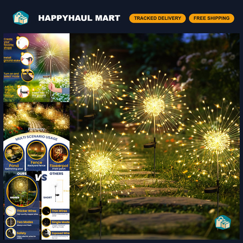 Pack solar firework lights - 4,